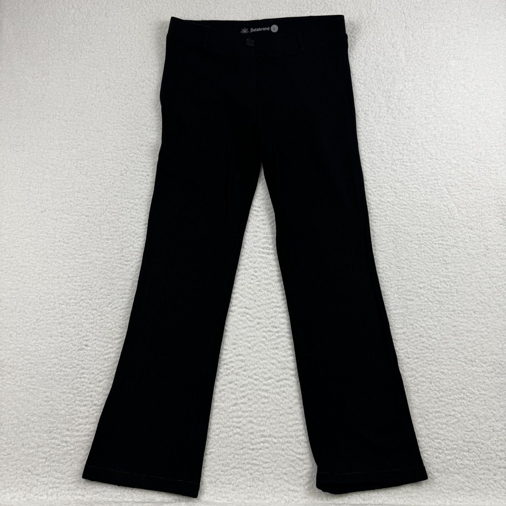 Betabrand Classic DPYP Dress Pants Womens Large Black Mid Rise Stretch Yoga